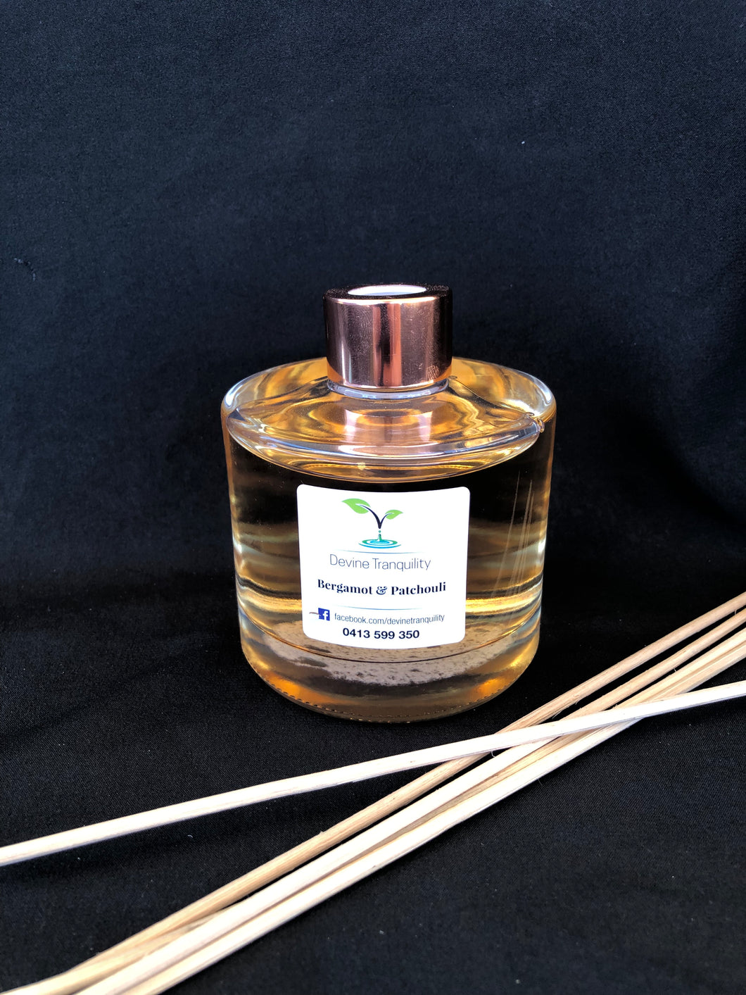 Bergamot & patchouli scented reed diffuser large