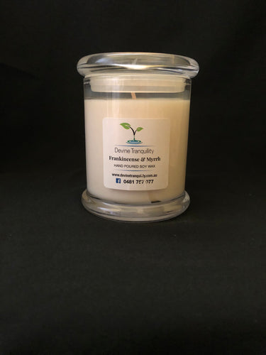Frankincense & Myrrh/soy/wax/candle/medium