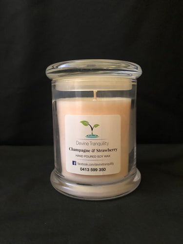 Champagne & Strawberry/soy/candle/ large 