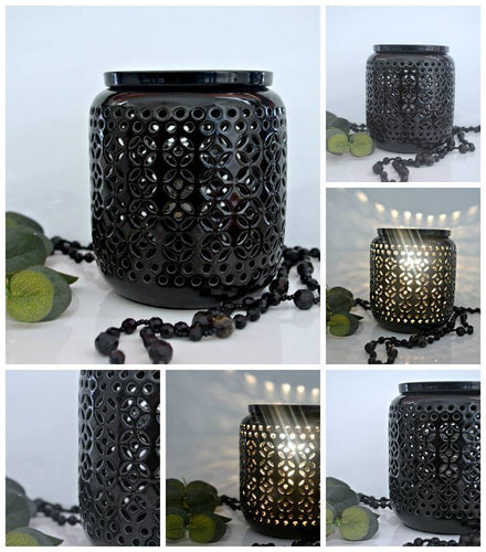 Gloss black ceramic warmer