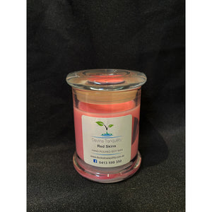 red skin medium soy candle